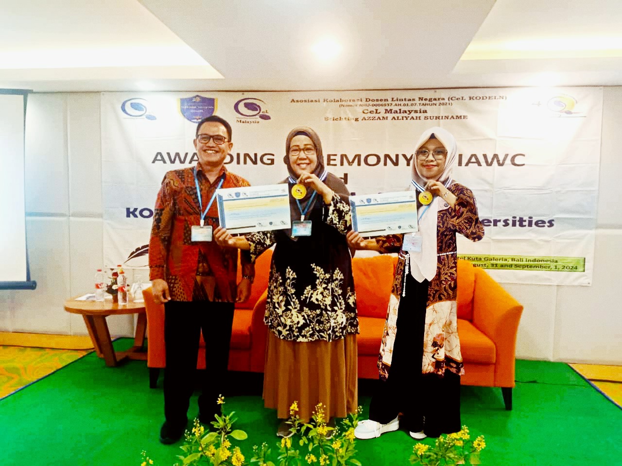 Dosen Fakultas Sains dan Teknologi Raih Juara Ketiga di 1st International Academic Writing Competition